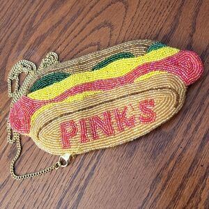 Iconic Beaded Hot Dog Clutch Betty White Replica